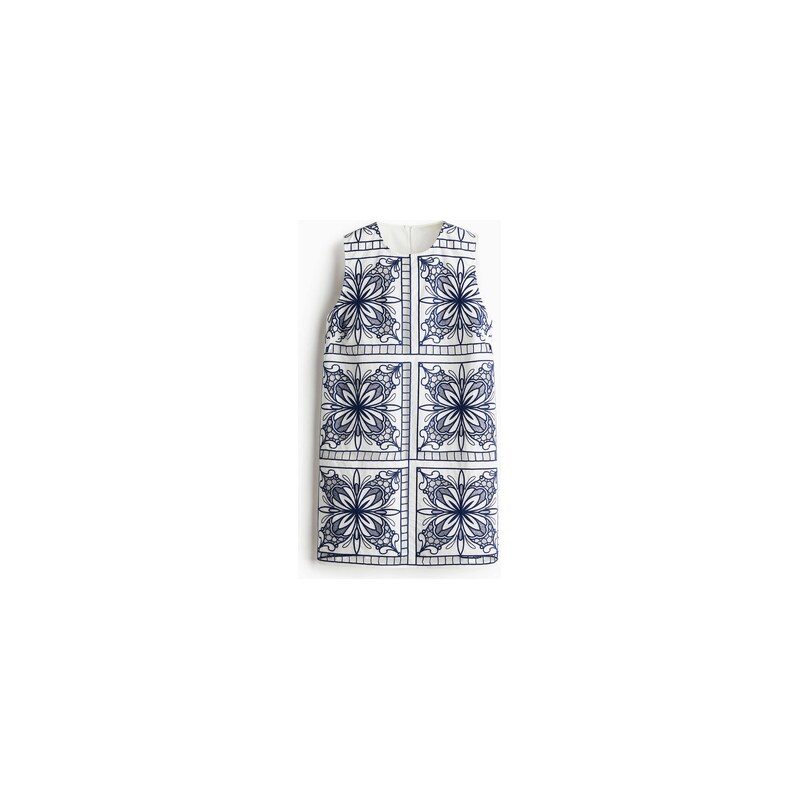 H&M - Šaty shift dresss madeirou - Bílá/Námořnická Modř