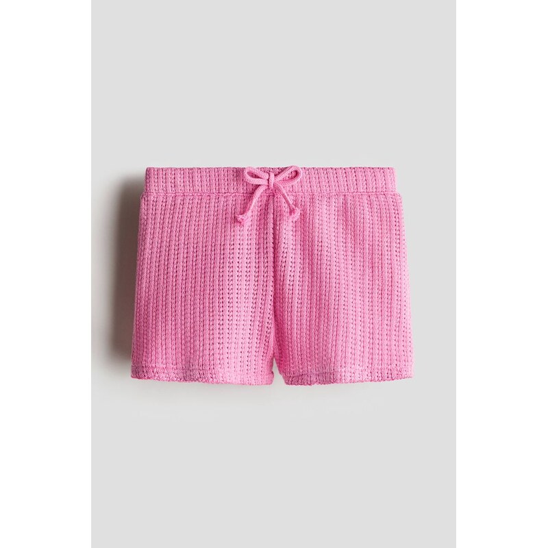 H&M - Šortky z úpletus texturou - Fuchsiová
