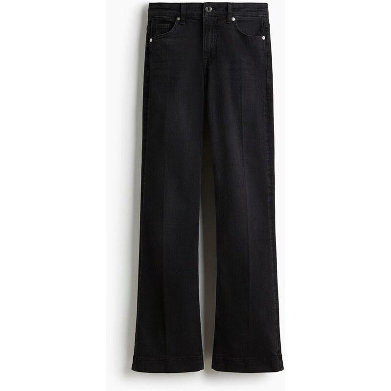H&M - Bootcut Regular Jeans - Černá
