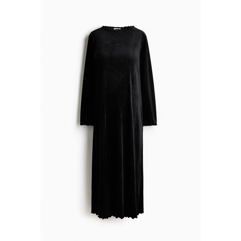H&M - MAMA Třpytivé velurové šaty - Černá