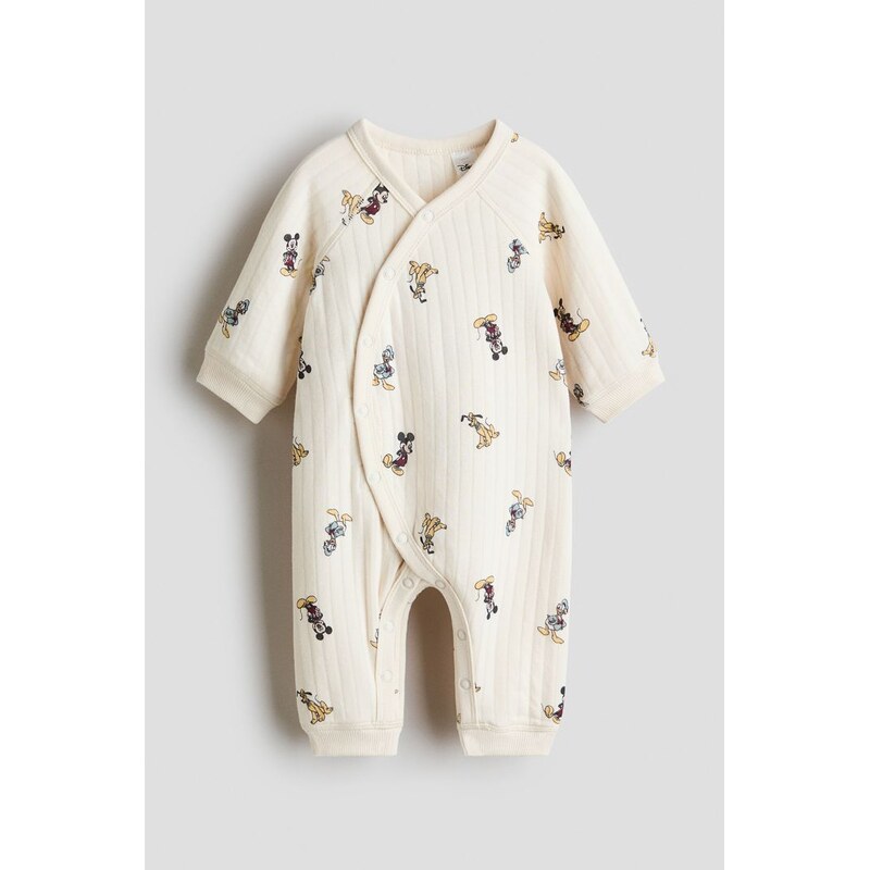 H&M - Overals potiskem - Krémová/Myšák Mickey