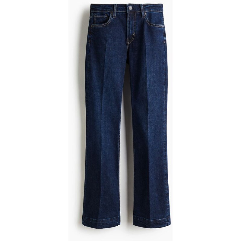 H&M - Bootcut Regular Jeans - Tmavý Denim Blue
