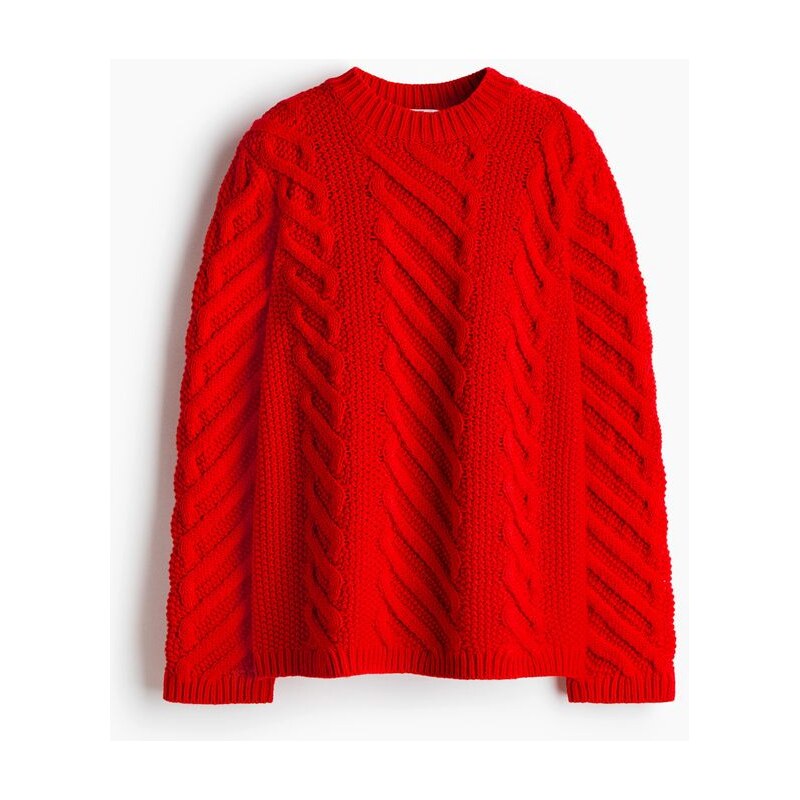 H&M - Svetr z vlněné směsi - Červená
