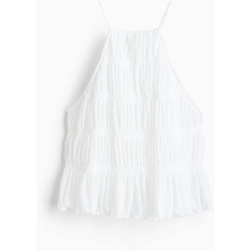 H&M - Top na ramínkas žabkováním - Bílá