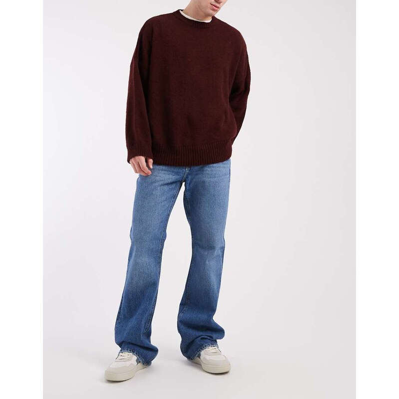 ONLY & SONS Gibb bootcut fit jeans in mid blue denim