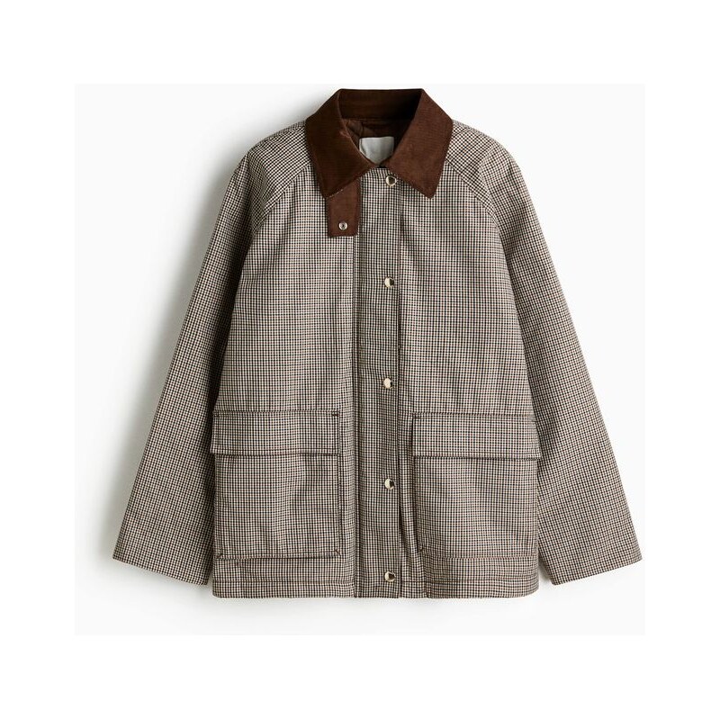 H&M - Bundas manšestrovým límcem - béžová 108729741