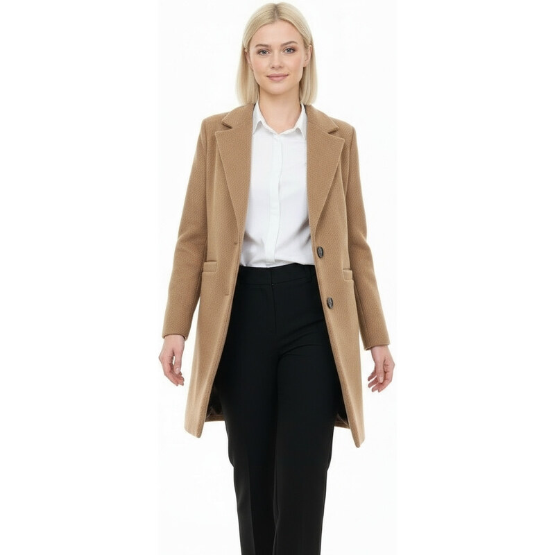 Camel Classic Striped Yups Coat