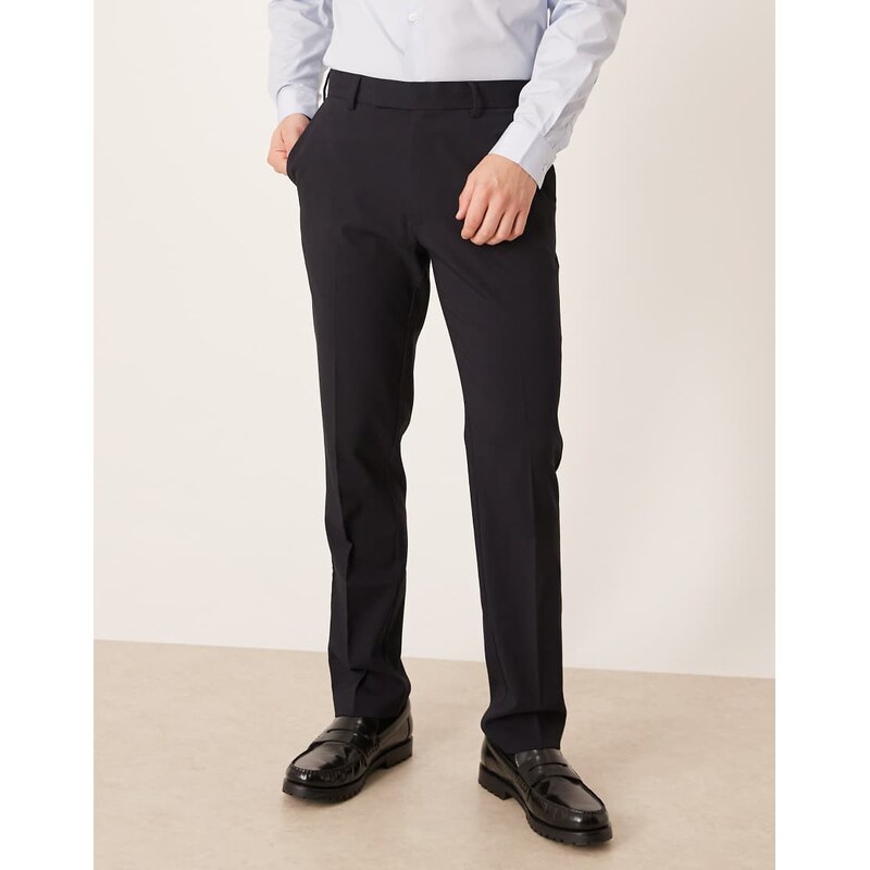 ASOS DESIGN smart slim trouser in navy