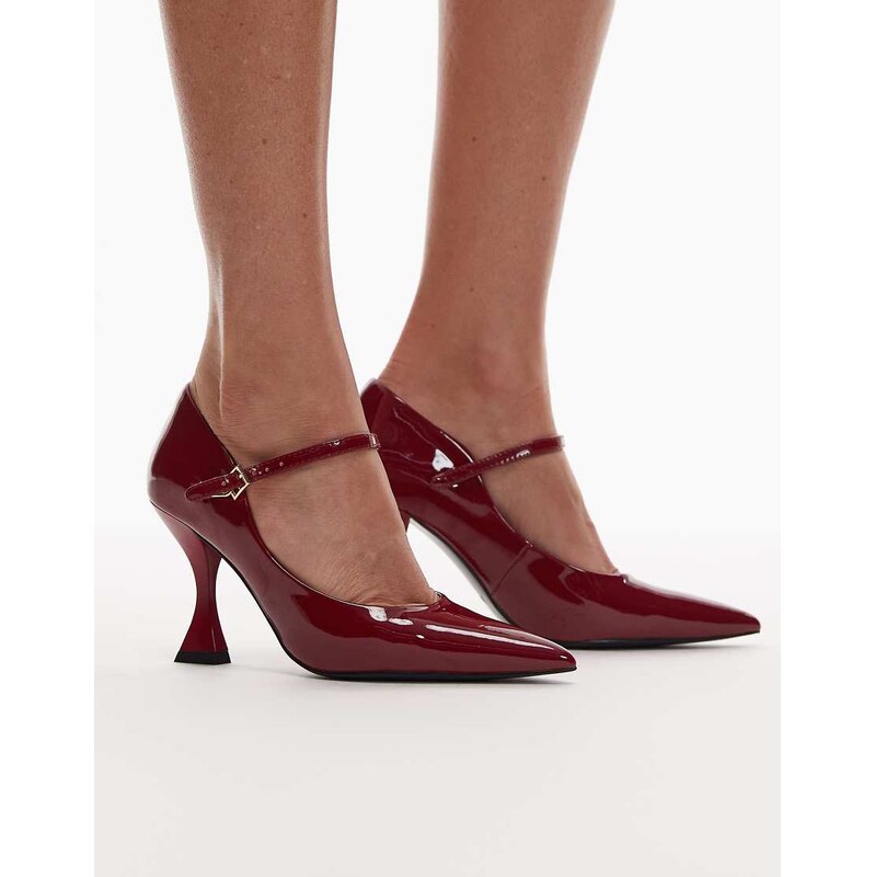 JW PEI Thalina pointed toe heeld pumps in burgundy-Red 113263058