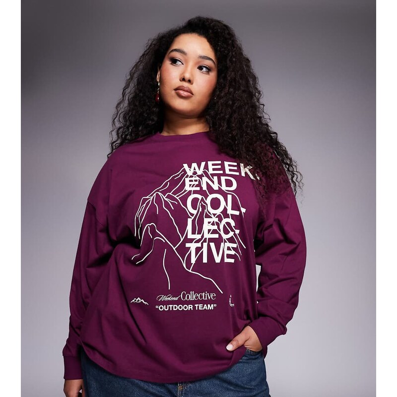 ASOS Weekend Collective Weekend Collective Curve long sleeve t-shirt 114745674