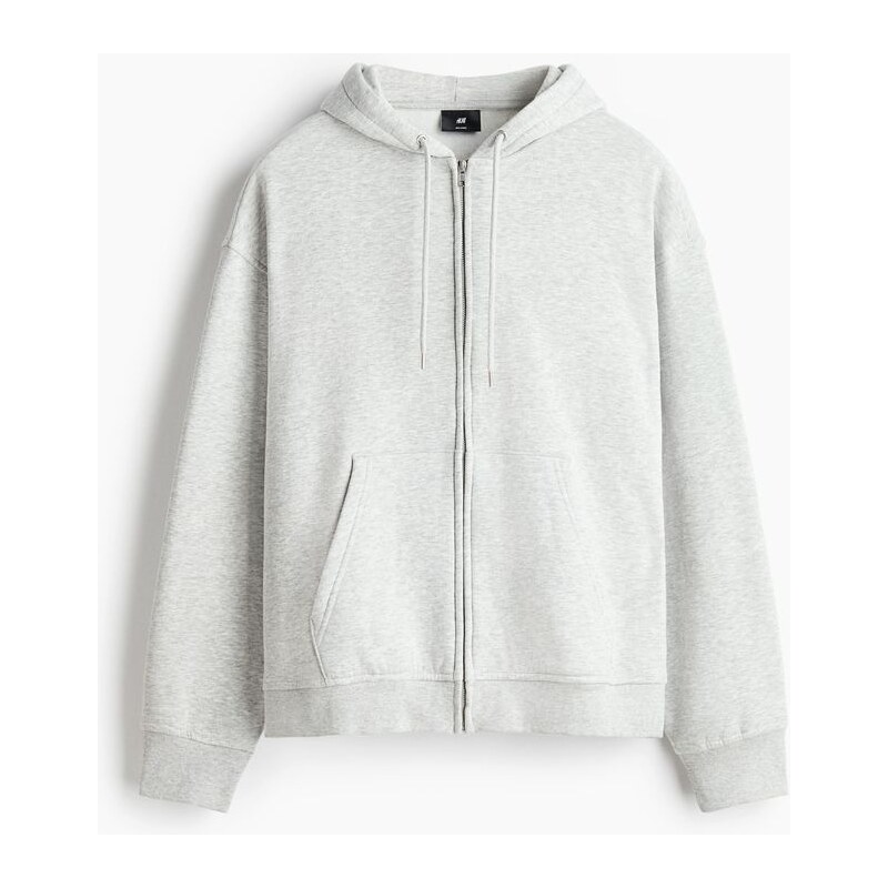 H&M - Bundas kapucí Loose Fit - Šedý Melír