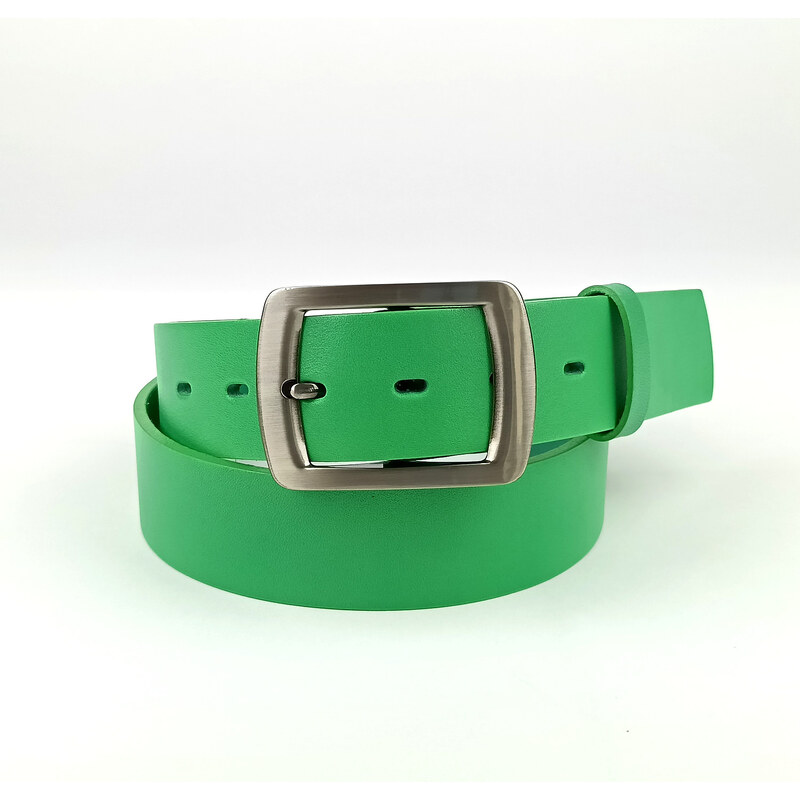 Dámský opasek Jeans Pennybelts zelený - šířka 38 mm Opasek Jeans