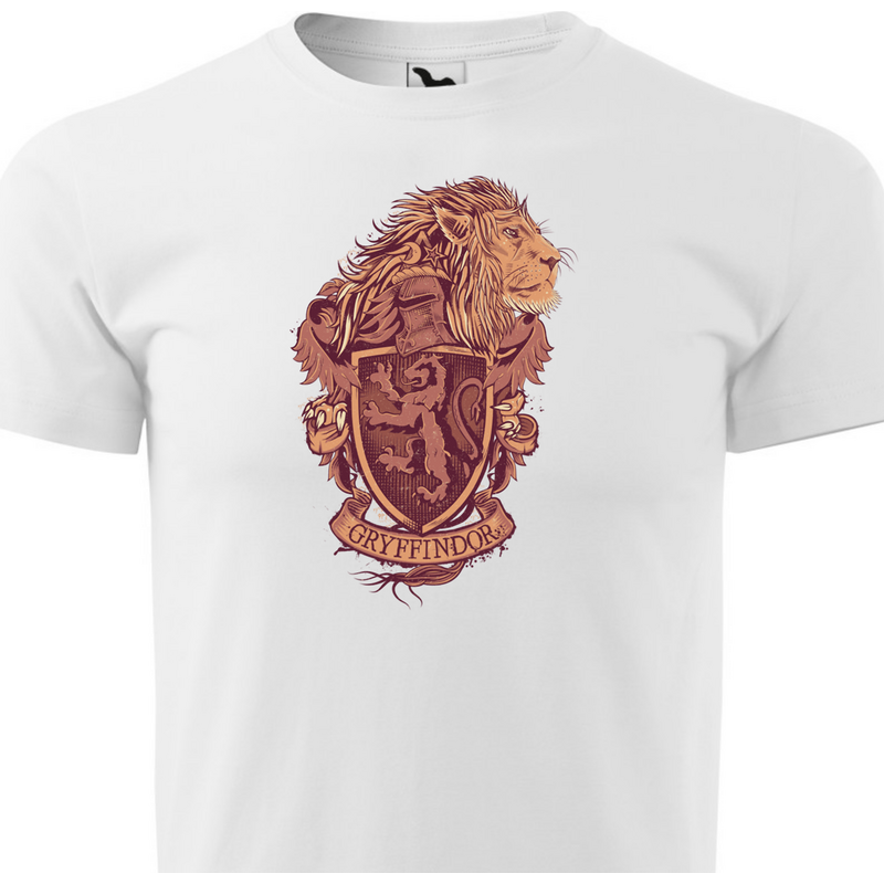 Fenomeno Pánské tričko Gryffindor erb lev