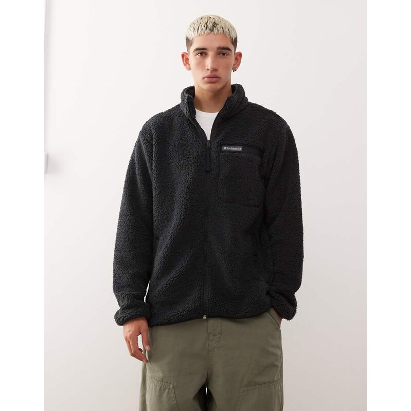 Columbia Rugged Ridge high pile full zip fleece in black