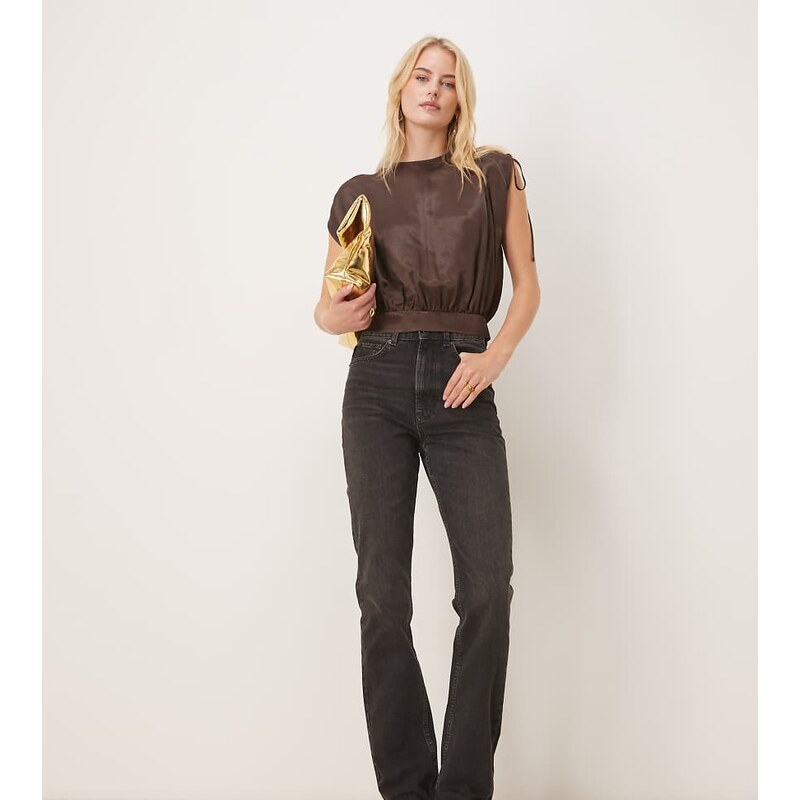 ASOS Tall ASOS DESIGN Tall 90s straight jeans in black 115514684