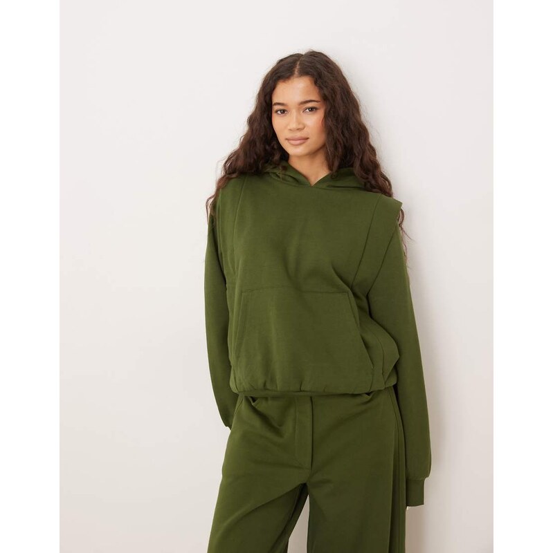 ASOS DESIGN Circular Design Collection hoodie with seam detail in dark 110353143
