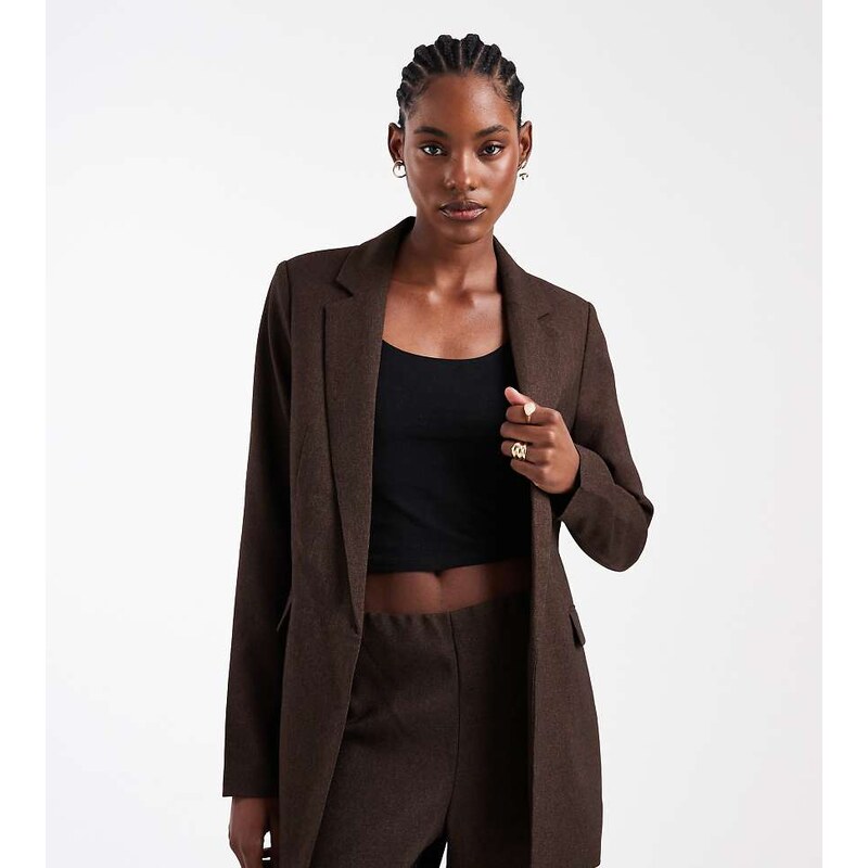 Vero Moda Tall oversized tweed look tailored blazer co-ord in 110353170