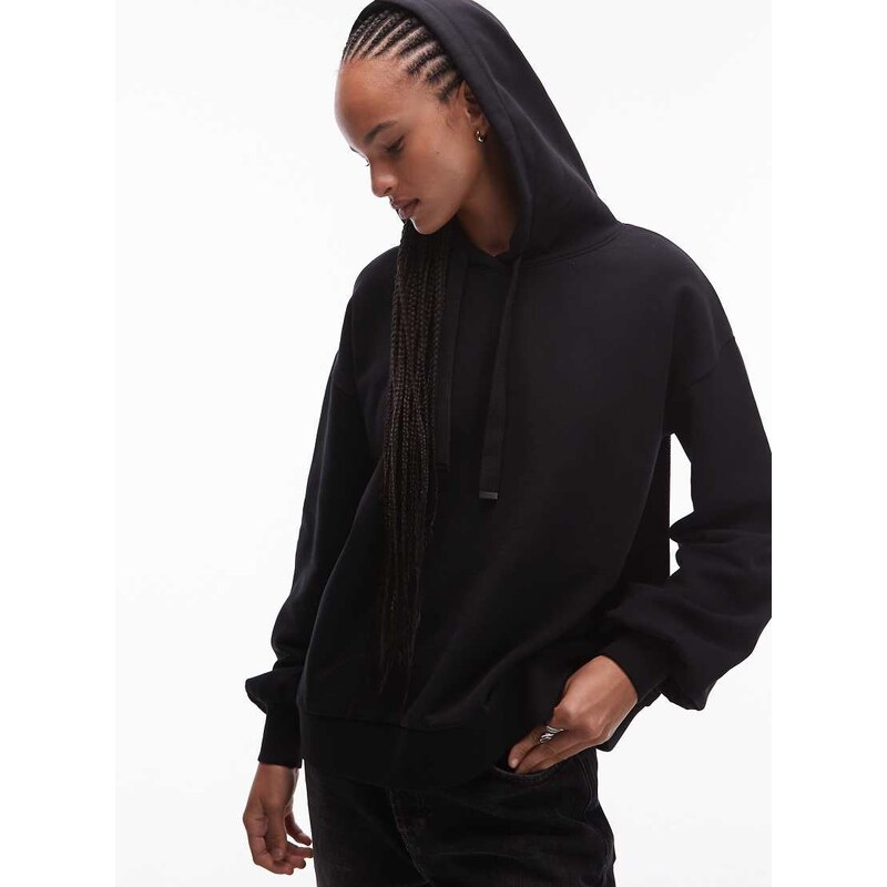 Allsaints embellished sequin rhian hoodie in black 110353224