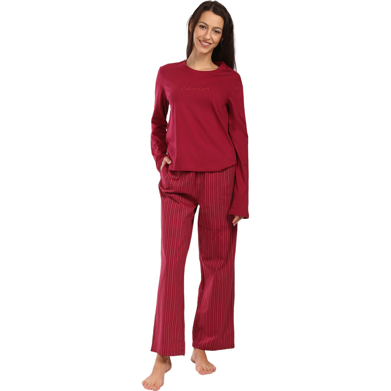 Dámské pyžamo Calvin Klein červené (QS7578 3FA)