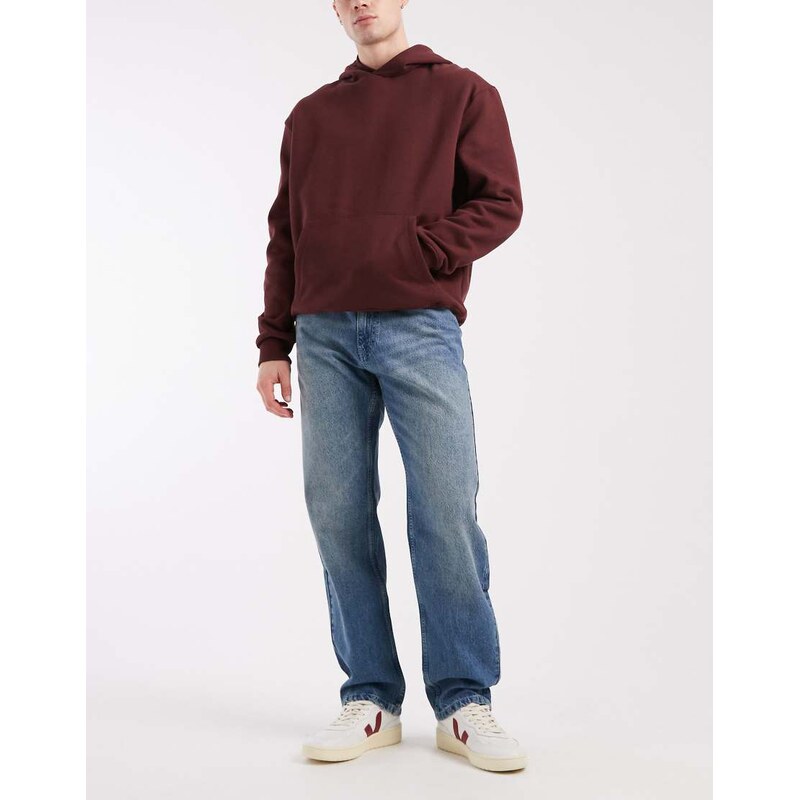 ASOS DESIGN Straight jean in midwash-Blue