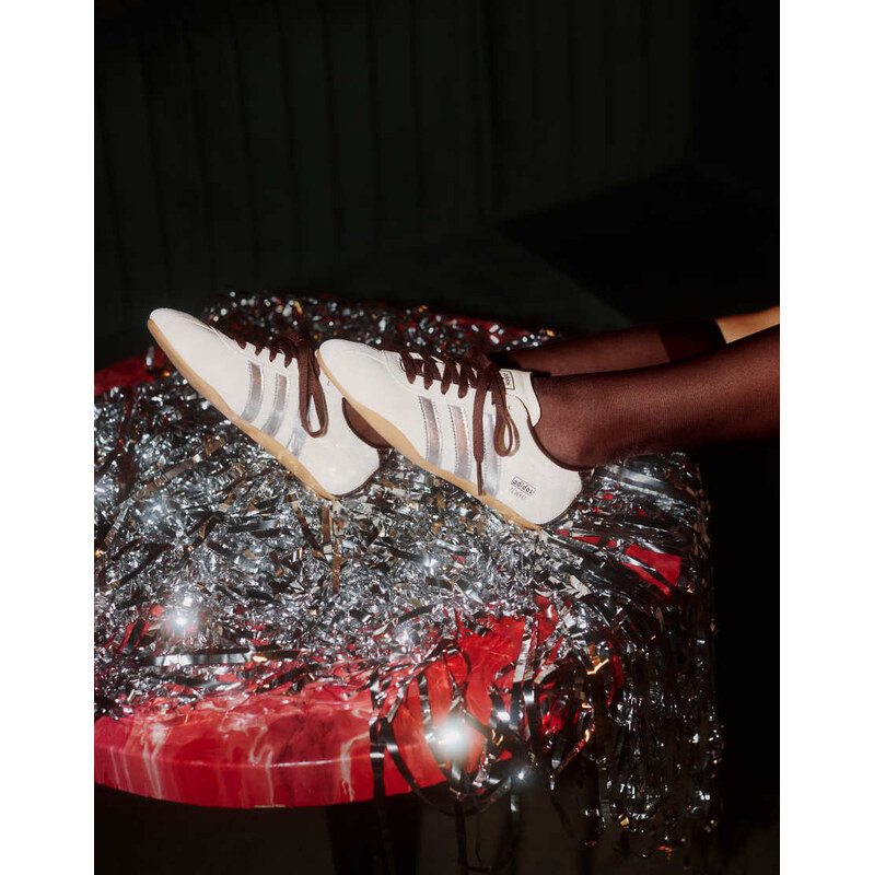 adidas Originals Disco Tokyo trainers in metallic silver and
