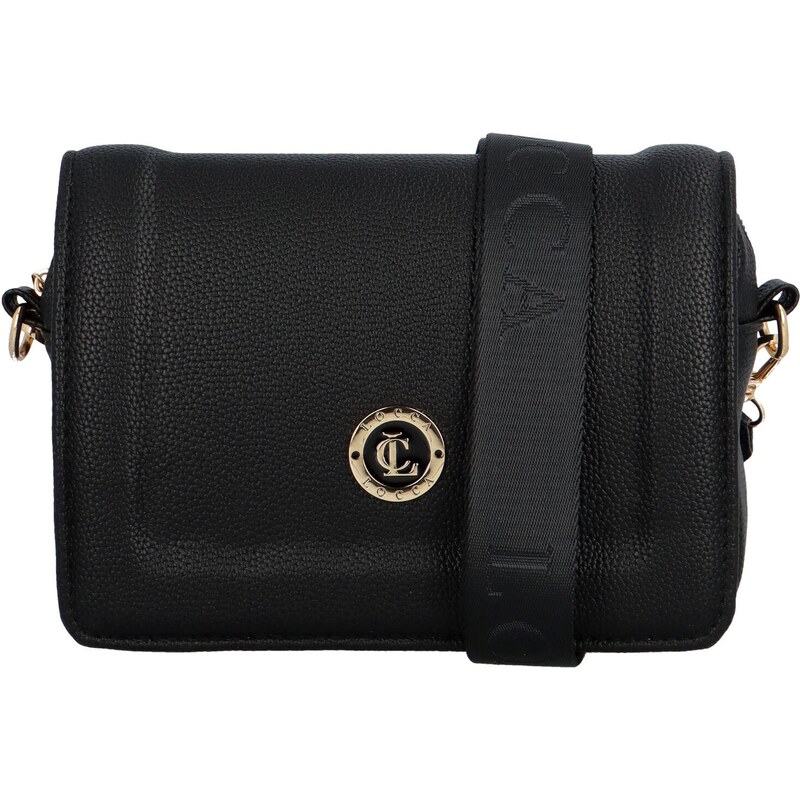 Stylová dámská koženková crossbody kabelka Carmelos, černá