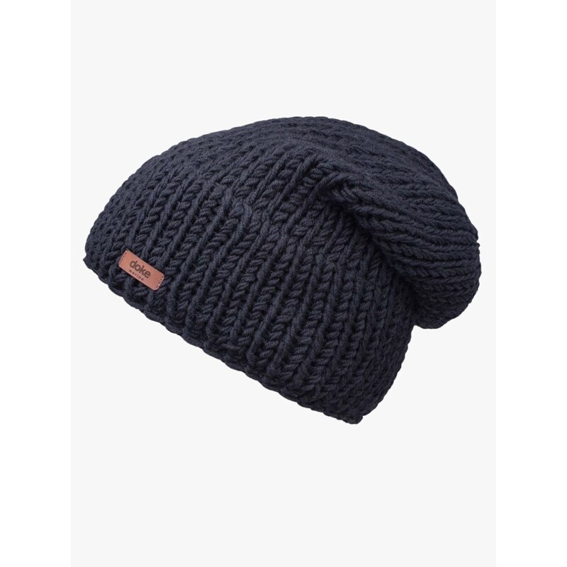 DOKE Merino pletená čepice roy black pro muže
