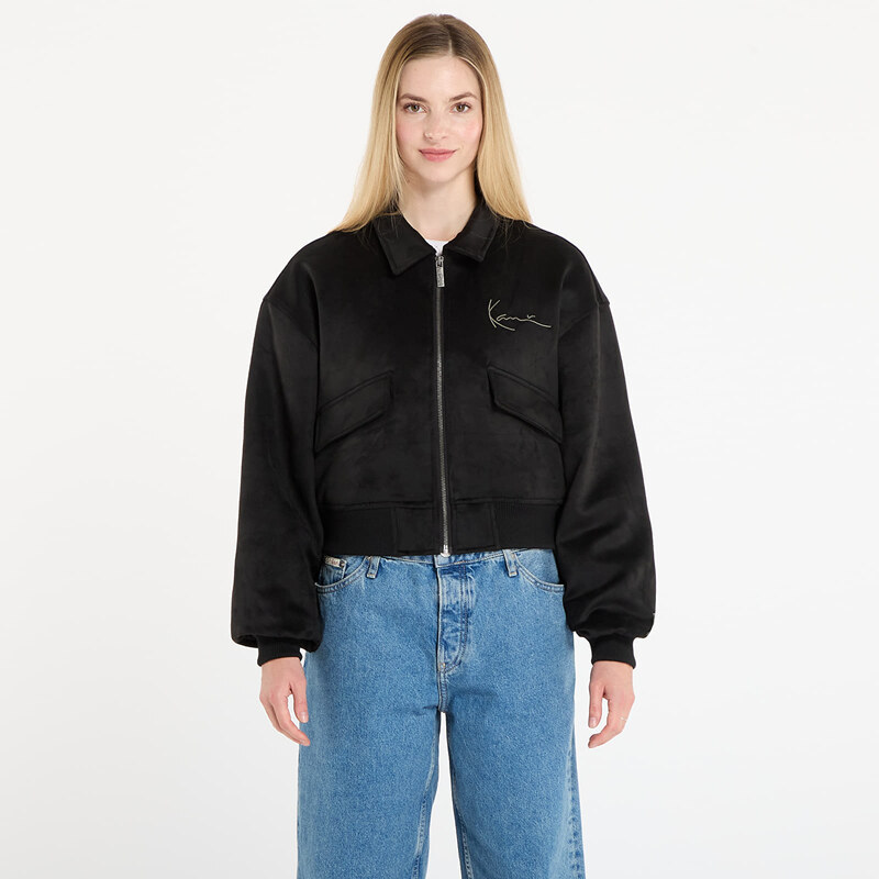 Bunda Karl Kani Signature Faux Suede OS Bomber Jacket Black L 110354611
