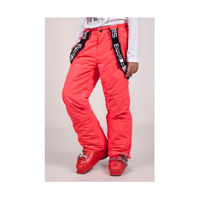 SAM 73 Dívčí lyžařské kalhoty s kšandami GK 45 119 - růžová neon