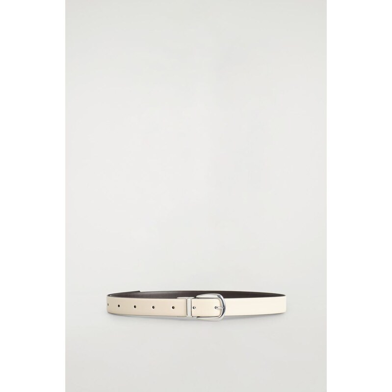H&M - Oboustranný kožený pásek - bílá 110357125