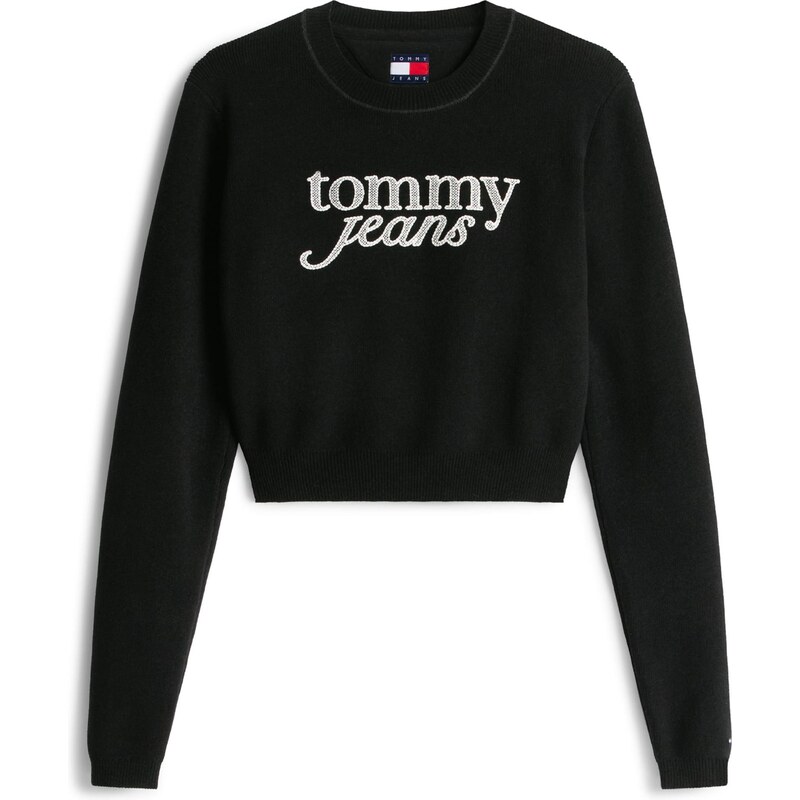 Tommy Jeans Svetr černá / bílá 110365271
