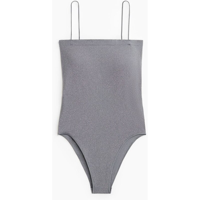 H&M - Třpytivé bezešvé body - šedá 110363110