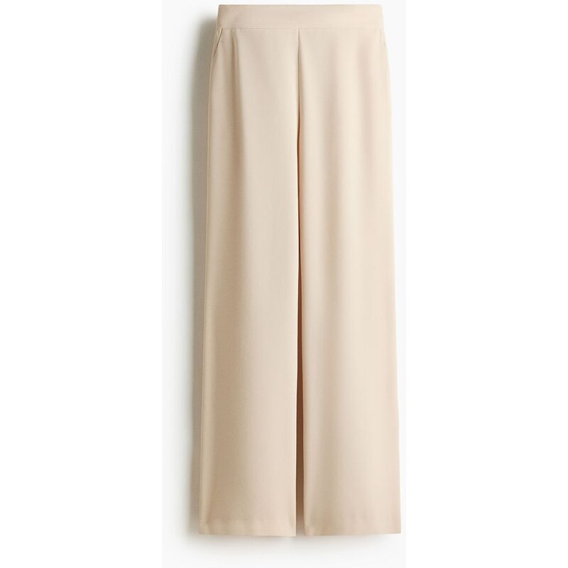 H&M - Rovné kalhoty - Světle Béžová