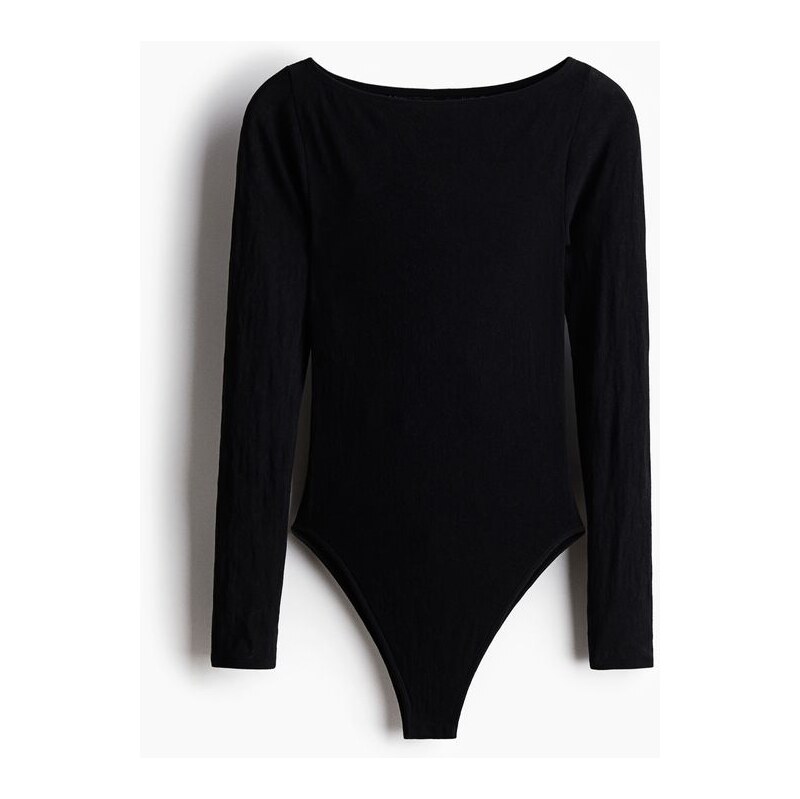 H&M - Bezešvé krajkové body - Černá