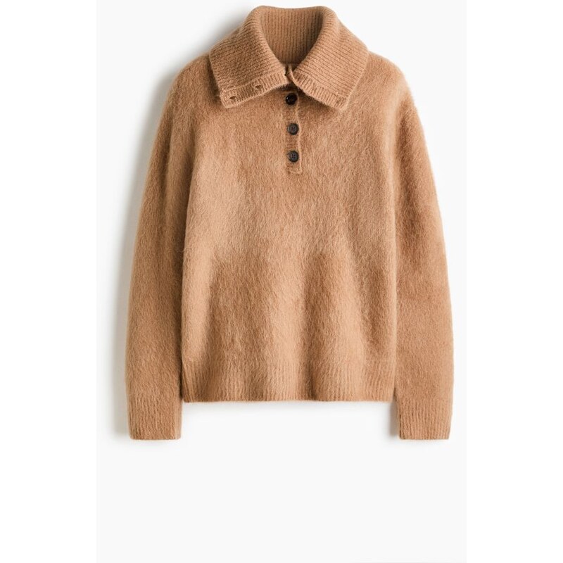 H&M - Svetr z mohérové směsi - Béžová