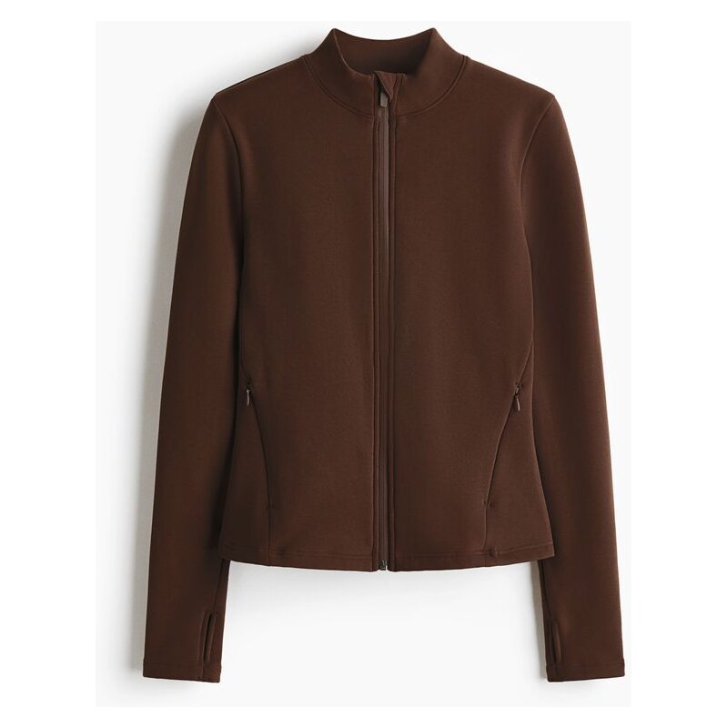 H&M - Sportovní bunda Warming Slim Fit ThermoMove - Teplá Hnědá