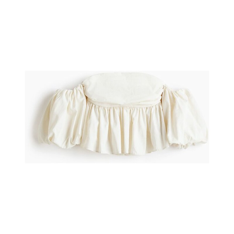 H&M - Top odhalující ramena - Krémová