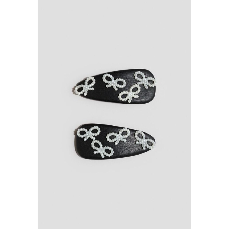 H&M - Zdobená sponka do vlasů 2 kusy - černá 110363725