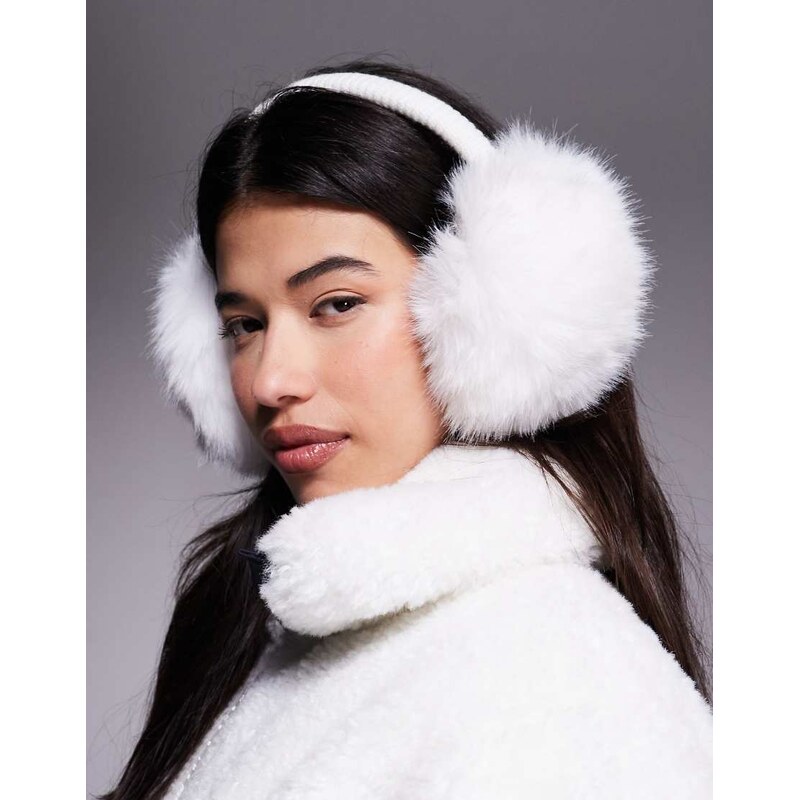 ASOS 4505 Ski & Snow ASOS 4505 Ski faux fur ear muffs in white