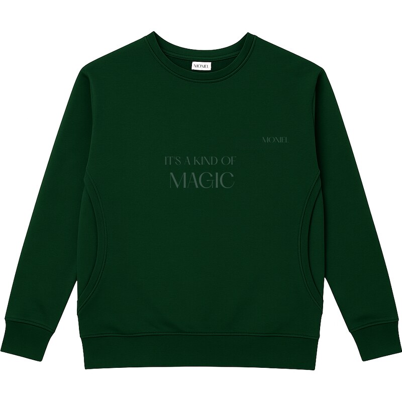 Moniel kojící mikina Its a kind of MAGIC krátká Basic Dark Green