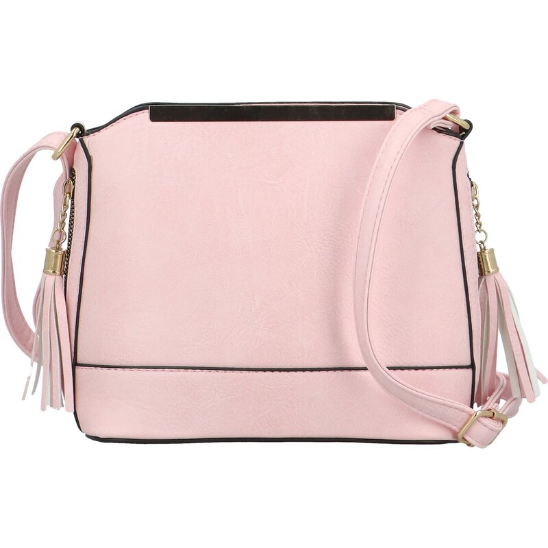 MONICA CO Módní dámská koženková crossbody kabelka Vaios, růžová