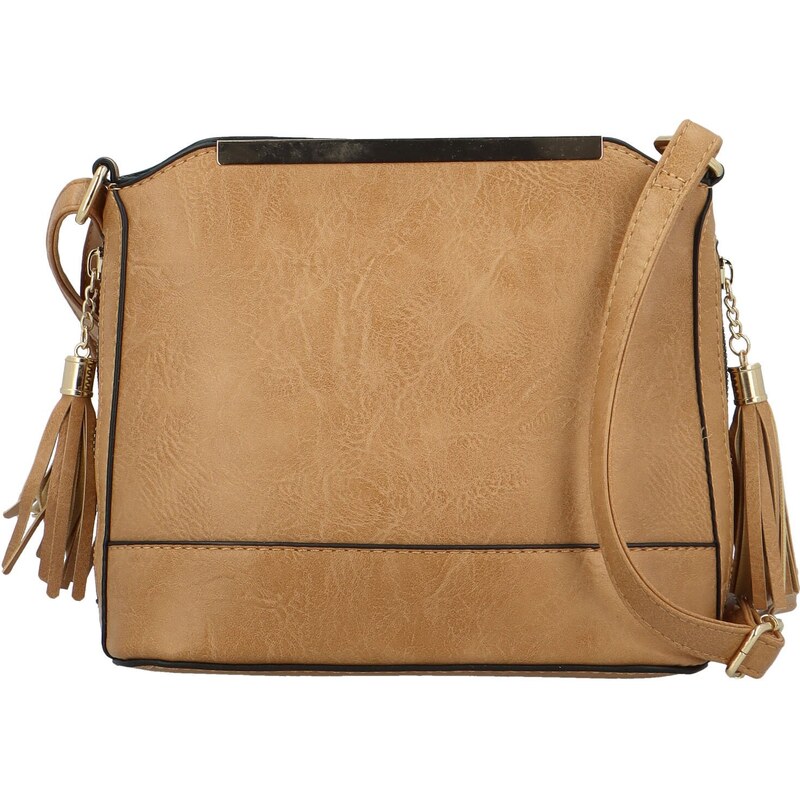 MONICA CO Módní dámská koženková crossbody kabelka Vaios, camel 110583929