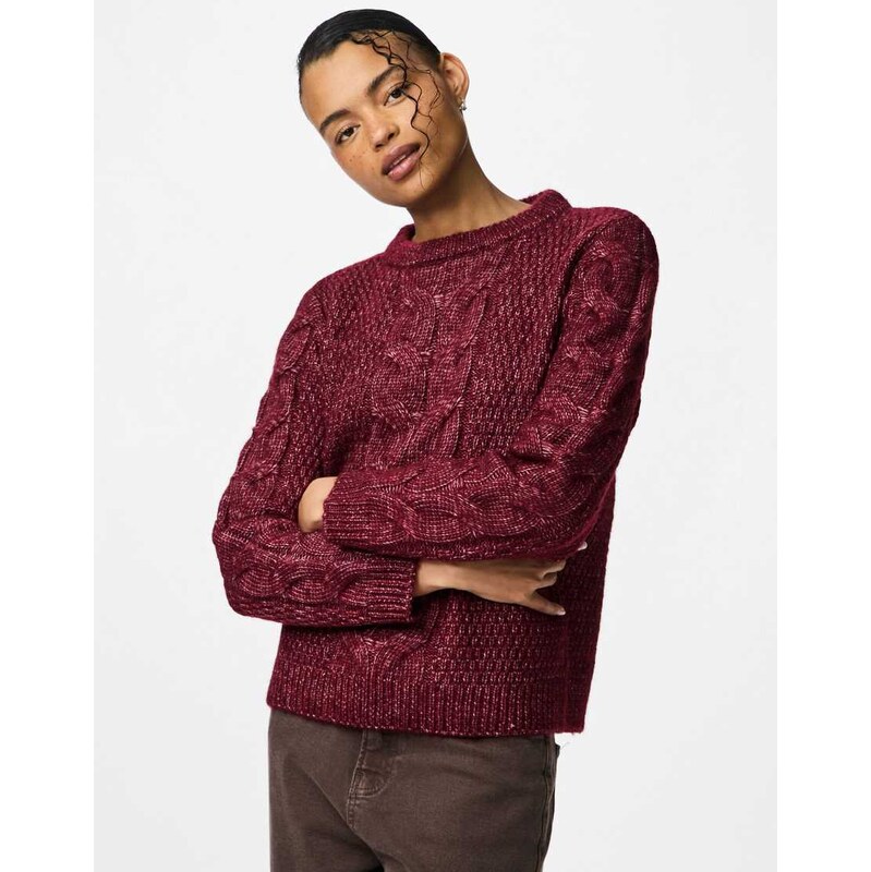 Pieces Jumper in tawny port-Red 115520401