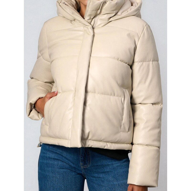 Sinsay - Prošívaná puffer bunda - béžová 110374458
