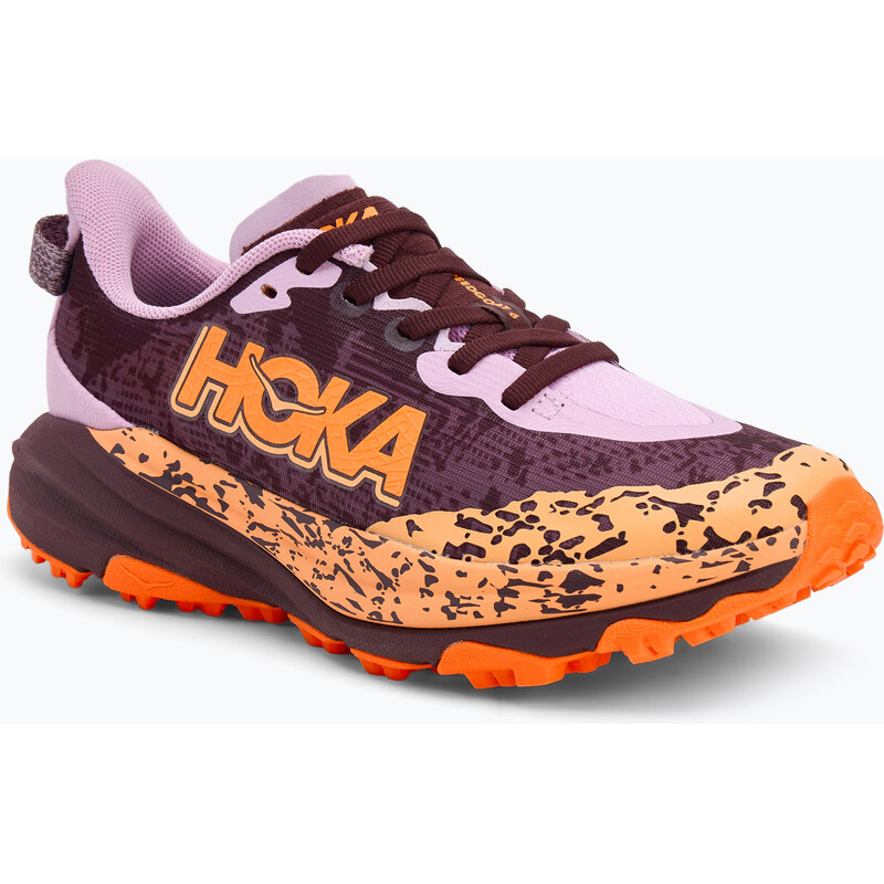 Dětské běžecké boty HOKA Speedgoat 6 flower nectar/neon