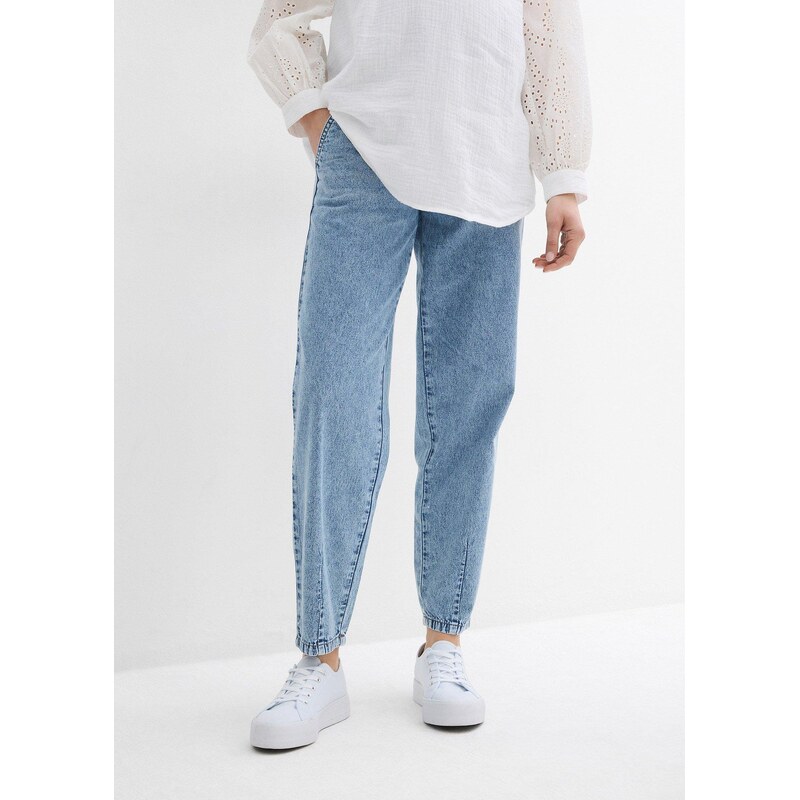 bonprix Těhotenské džíny ke kotníkům, se střihem Boyfriend Fit