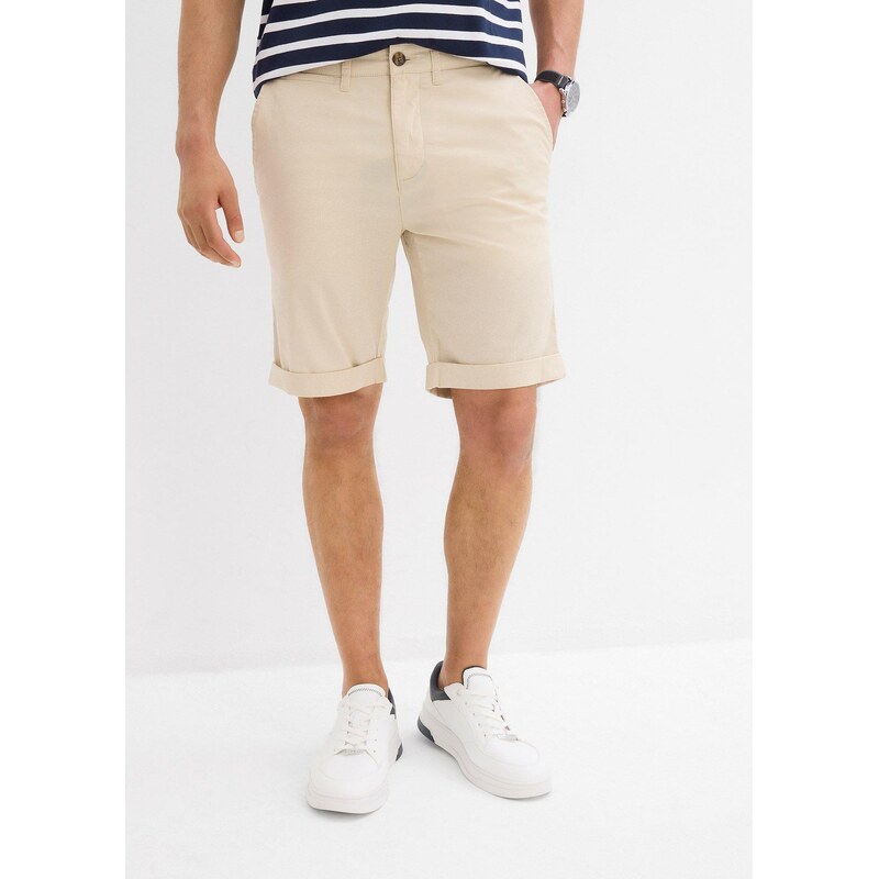 bonprix Chino bermudy, Regular Fit béžová Muž