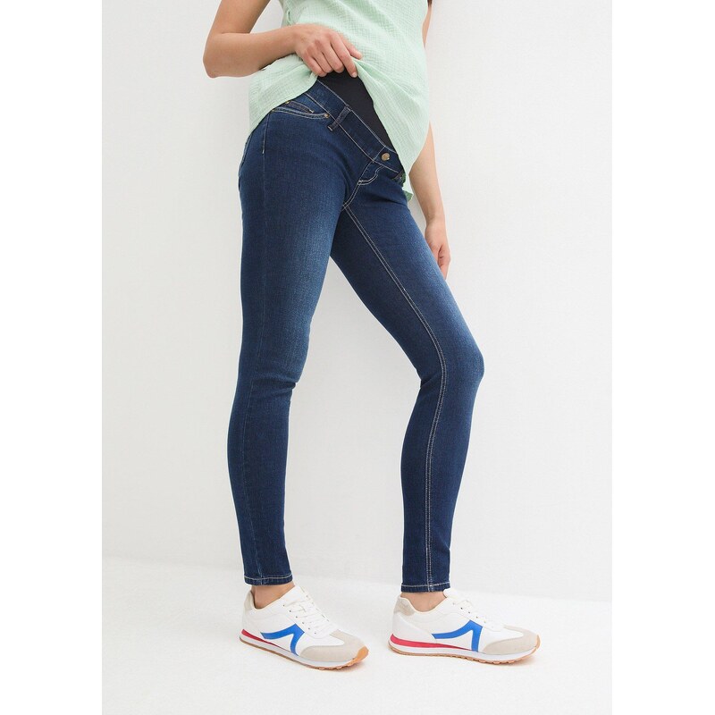bonprix Těhotenské džíny Skinny modrá Žena 15009296