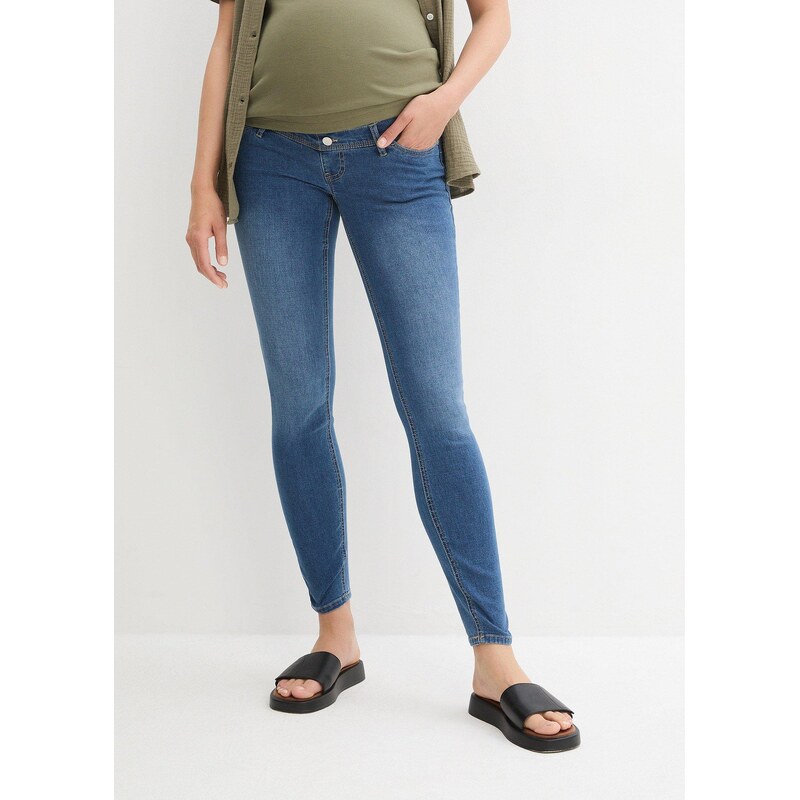bonprix Těhotenské džíny Skinny modrá Žena