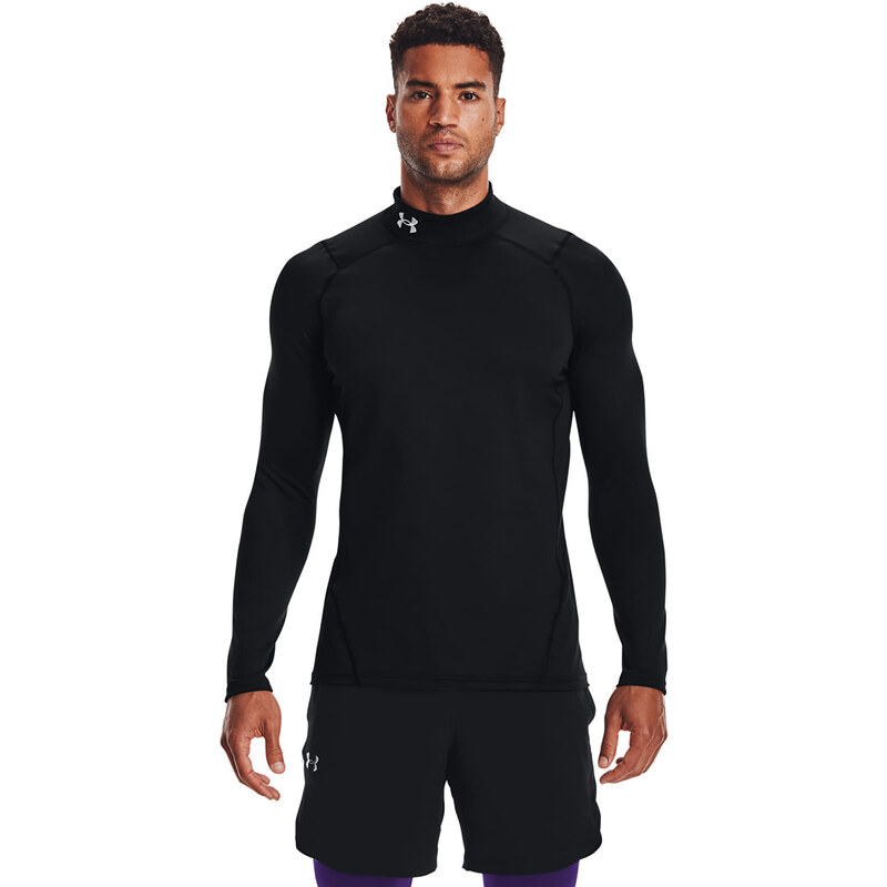 Tričko Under Armour Cg Armour Fitted Mock Black/ White M